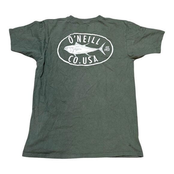 ONeill Modern Fit Medium TShirt Olive Green 100% Cotton Mens Surf Company Co Tee - Picture 1 of 5